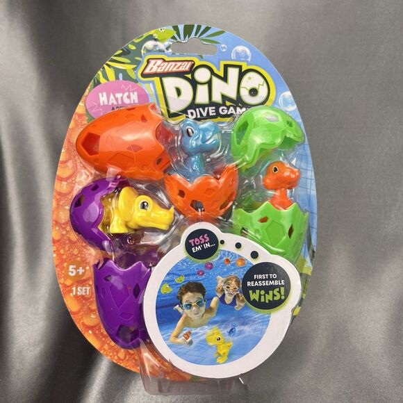 Banzai Dinosaur Dive Eggs – 18 Piece Underwater Pool Set Kids Water Toy 2pc LOT - Picture 2 of 11